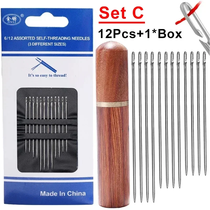 60/12Pcs Side Hole Blind Sewing Needles Stainless ... – Vicedeal
