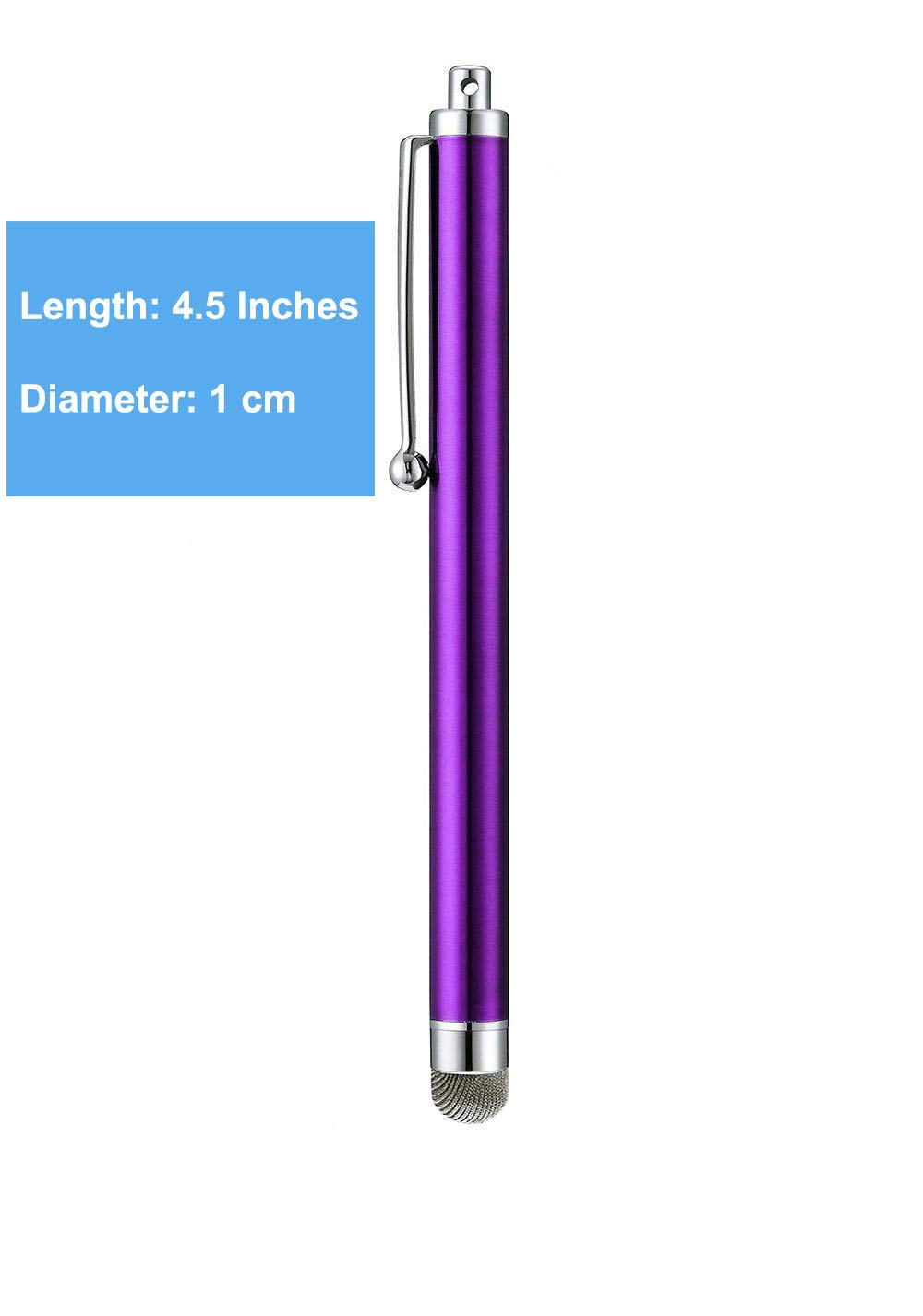 Universal Metall Mesh Micro Faser Spitze Touch Screen Stylus Pen für iPhone für Samsung Smart Phone Tablet PC Stylus Stift 10 teile/paket