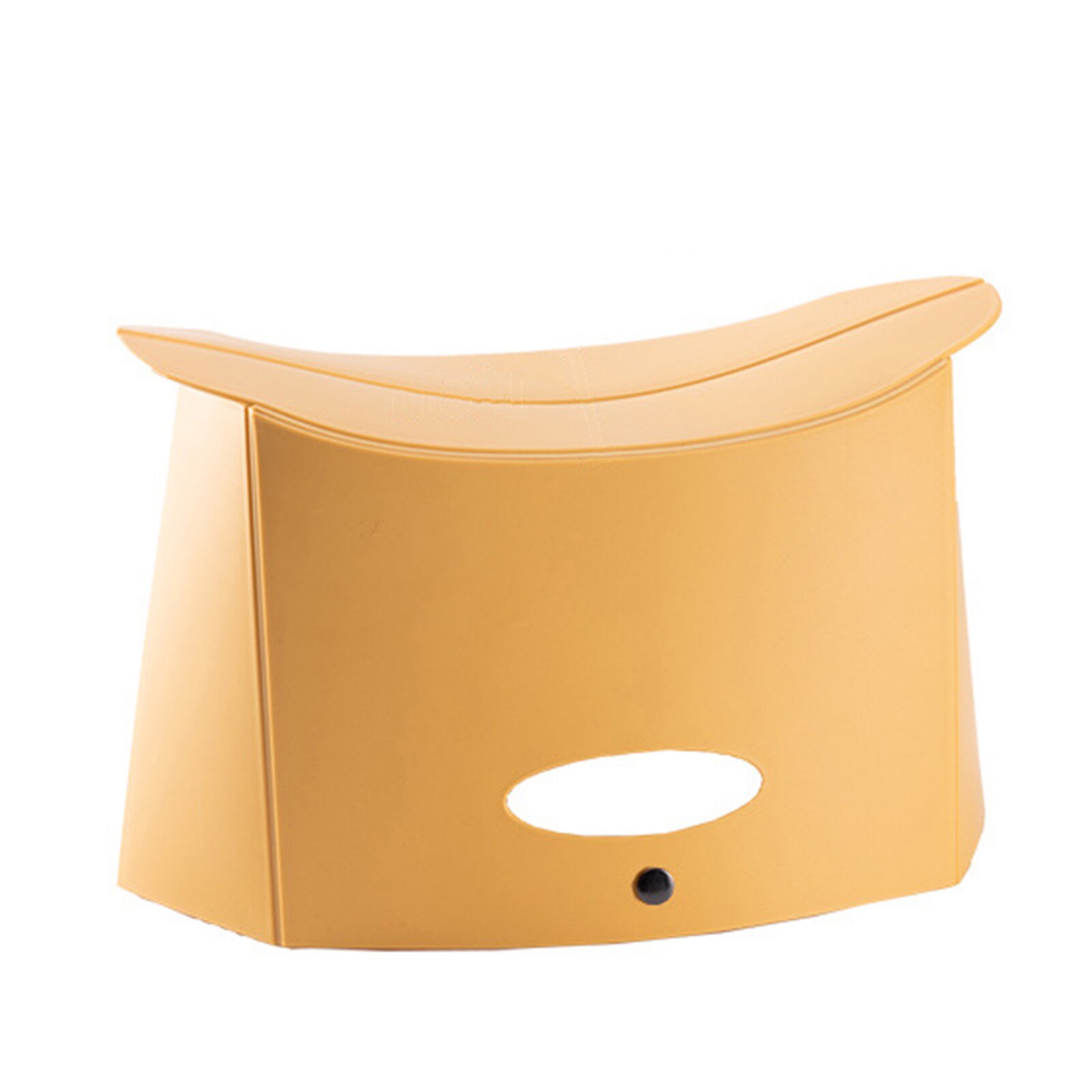 Plastic Folding Step Stool Home Train Outdoor Fishing Portable Stool Ultra Light Mini Camping Chair Bathroom Low Stool: Yellow