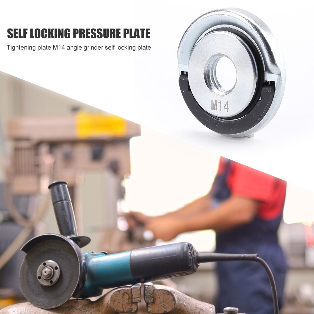 M14 Angle Grinder Inner Outer Flange Nut Set Self-locking Quick Release Nut Power Chuck Tools for Angle Grinder