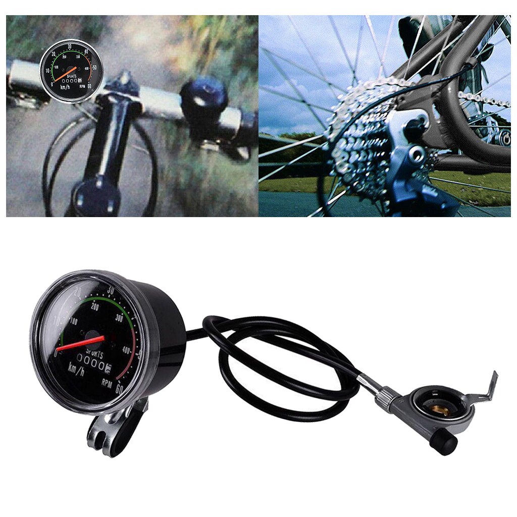Waterproof Bicycle Bike Speedometer Analog Mechanical Odometer With Hardware Mechanical Speedometer