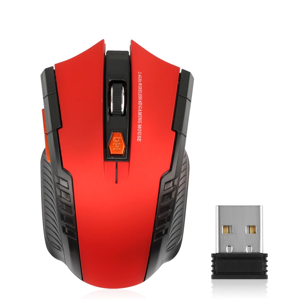 Souris optique sans fil 1600 Ghz, 2.4 DPI, 6 boutons, pour ordinateur et Portable