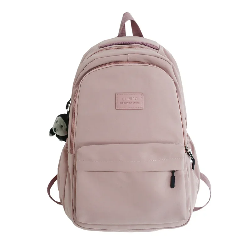 Mochila de Color liso para mujer, bolso de libros universitario con múltiples bolsillos, mochilas informales para ordenador portátil, mochila escolar para hombres y adolescentes, mochilas escolares para niñas: Azul cielo