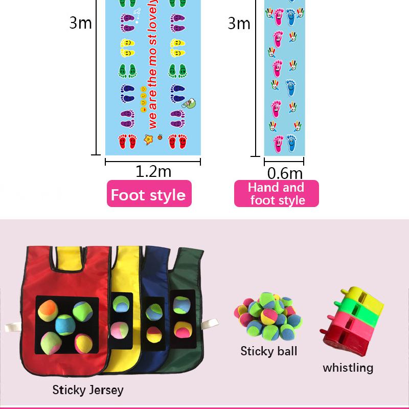 Kid Jumping Carpet Hands Feet Game Mat Baby Jump Lattice Team Game Sports Pad Childhood Indoor Outdoor Toys Team Building Props