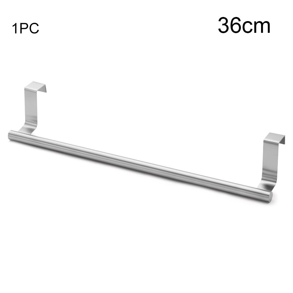Gancho de almacenamiento de acero inoxidable para el hogar, colgador de 2 piezas para ducha sobre la puerta, para baño, cocina: 36cm