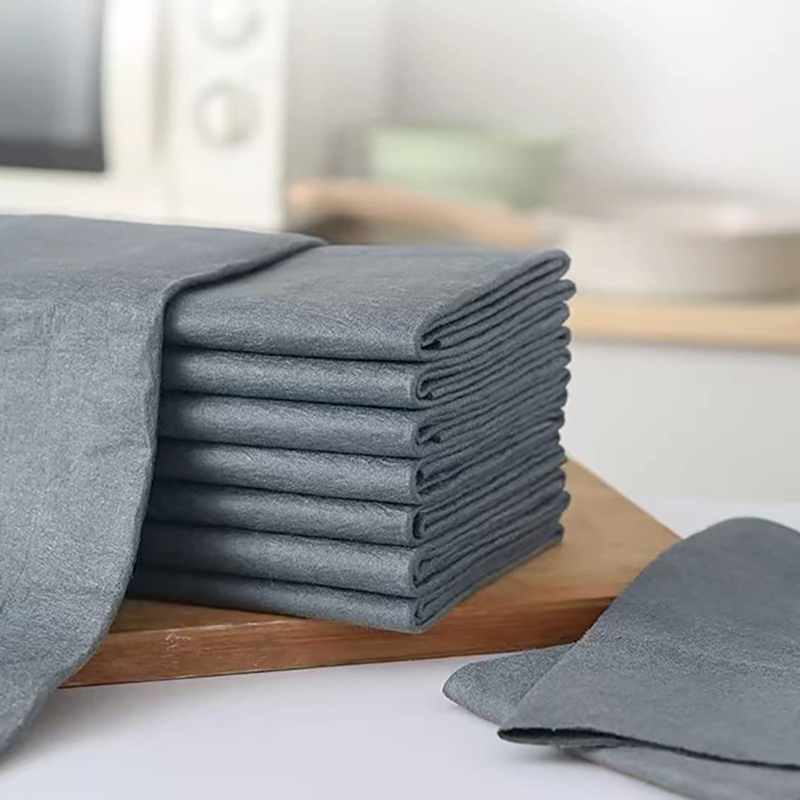 Paño de limpieza mágico grueso, trapo de microfibra multiusos, vidrio reutilizable, toallita para ventanas automáticas, trapo de limpieza de espejo de cocina sin pelusa: Rojo / 2 ud