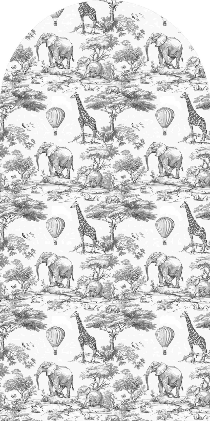 Mehofond personalizado 2 lados padrão azul safari animal festa de aniversário capa de chá de bebê chiara arco fundo decoração pano de fundo foto: Lavanda / 300 * 100