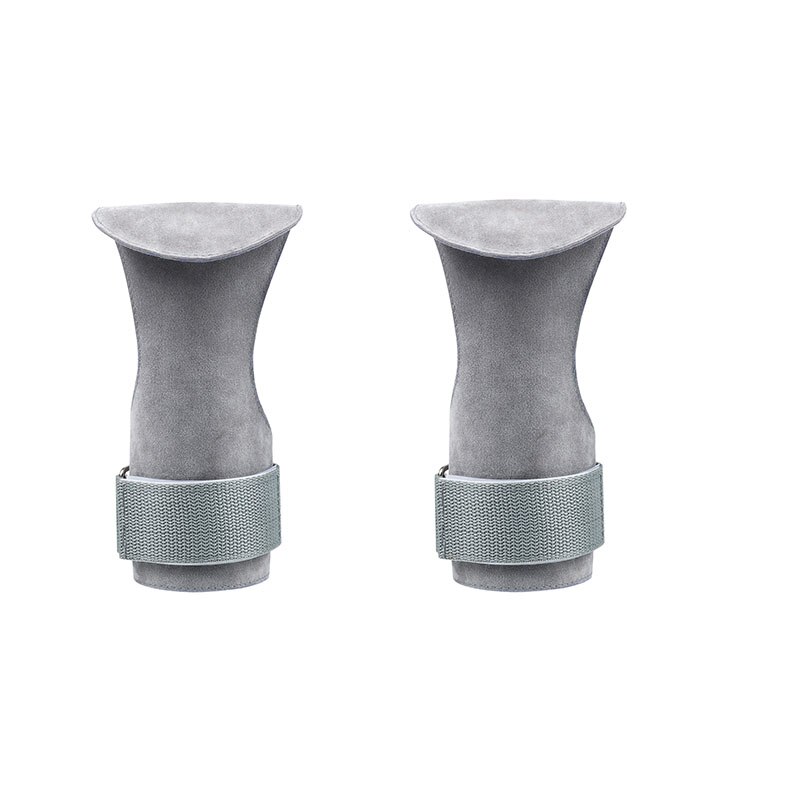 Gants de gymnastique antidérapants en cuir de vache, poignées, coussinets de levage, ceinture de puissance, d&#39;entraînement, Crossfit, gants de Fitness, Protection des paumes: grey 1 pair