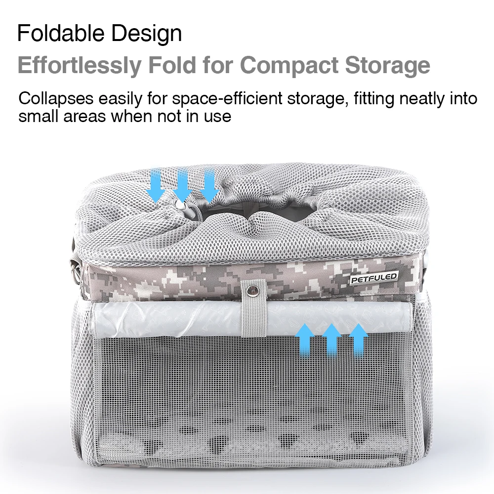 Cesta para bicicleta para perros, cesta para perros para mascotas pequeñas y medianas con malla transpirable, cesta para bicicleta extraíble, cesta para bicicleta con manillar delantero