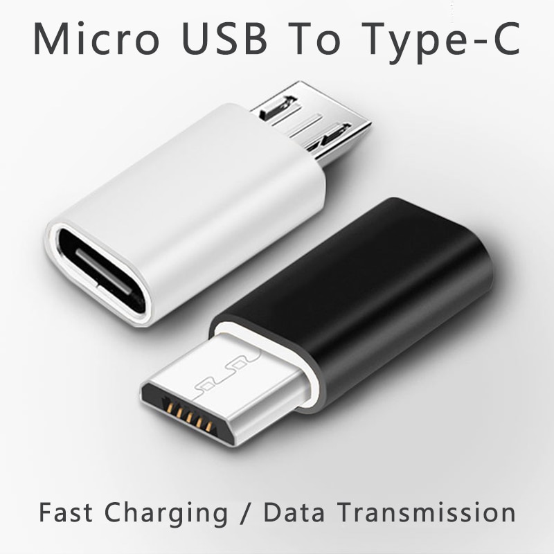 Mini Otg Micro Usb Naar Type C Jack Adapter Telefoon Opladen Datatransmissie 2 In 1 Converter Android Mobiele Micro usb Splitter