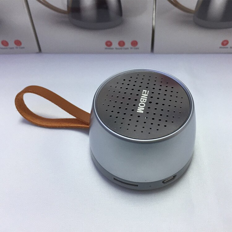 R6S Bluetooth Speaker Mini Outdoor Draadloze Kleine Stalen Kanon Mobiele Telefoon Draagbare Subwoofer Tws Metalen Luidspreker: Zilver