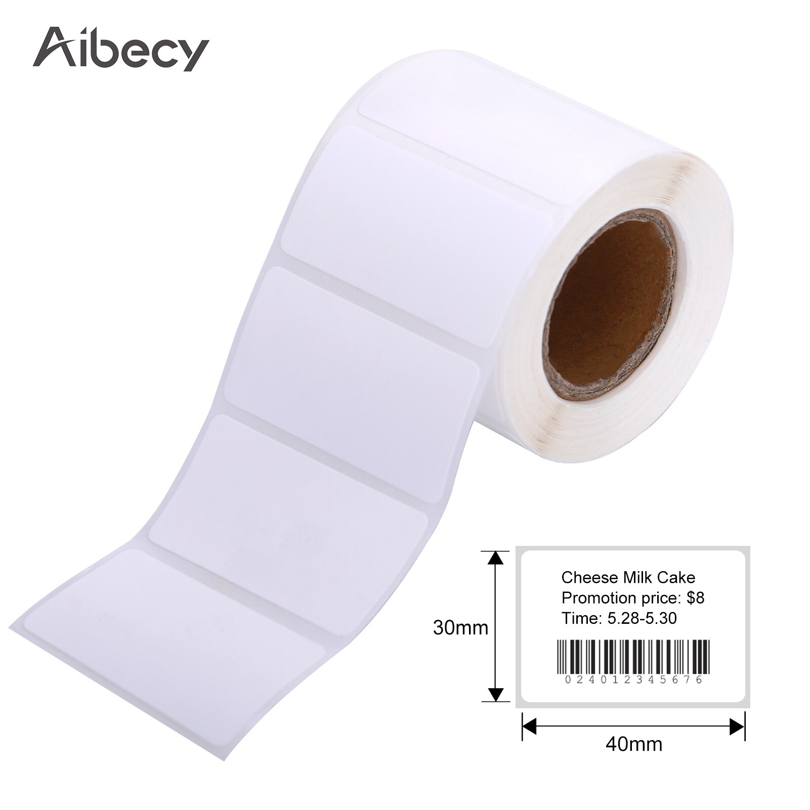 Label Printer Sticker Thermal Label Paper Self-Adhesive Printable Paper Roll Waterproof Oil-Proof Tear Resistant for DP23/DP30