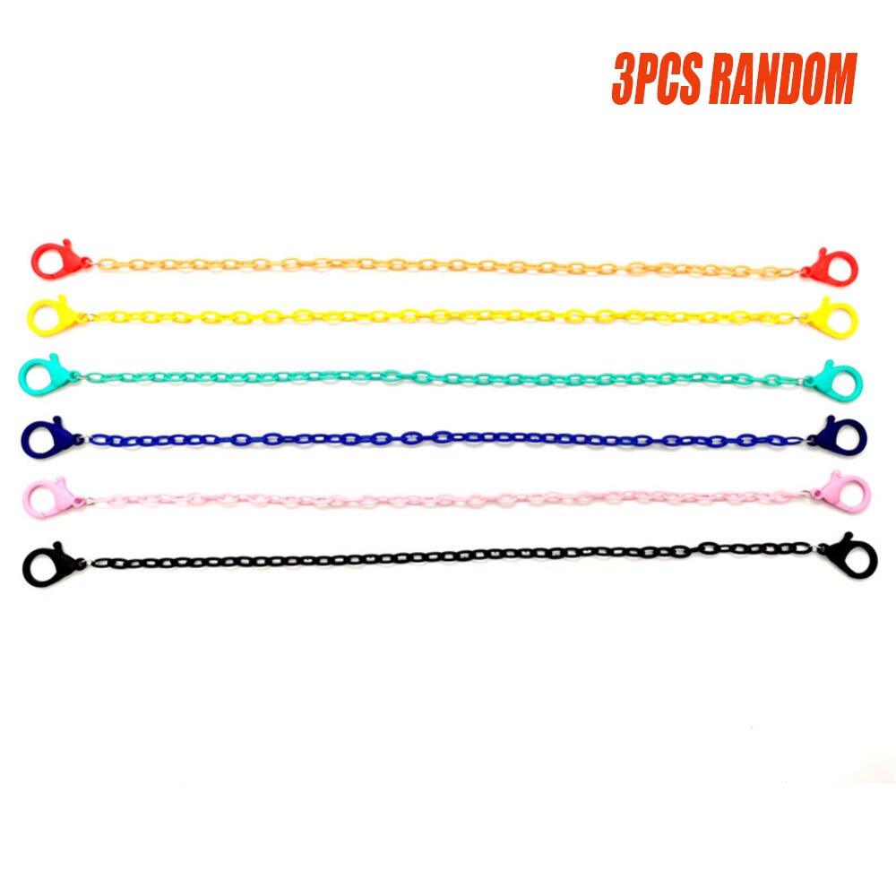 5/3 stuks acryl maskerkoord, maskeropslag, artefact, draagbare maskerbrillenopslagketting, studentkettingen, maskers opbergen, maskers bewaren: 3 stuks - willekeurige kleur