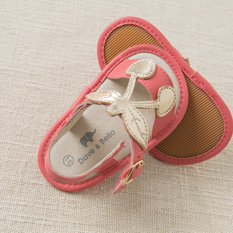 DB10247 Dave Bella summer baby girl sandals born prewalkers infant shoes girl red sandals Princesss shoes
