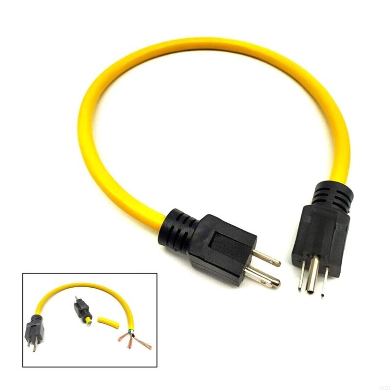 367D 3 Prong Plug To Plug Double Male Extension Cord 12AWG 125V NEMA 5-15P To 5-15P Cord Adapter Transfer Switch Cable