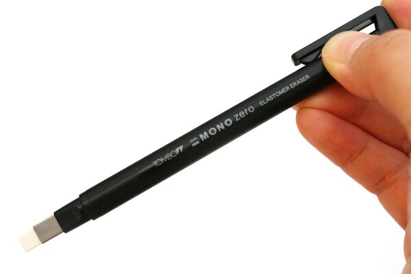 TOMBOW-Goma de lápiz ultrafina MONO Zero, revisión perfecta de Detalles/resaltado para de Manga, borrador de punta redonda/cuadrada: Square Black