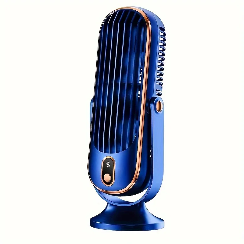 Bladeless bureauventilator, kleine desktopventilatoren voor kantoor, stille plug-in, tafelventilator voor slaapkamer, draagbare luchtcirculatiepomp met opladen via USB: YELLOW