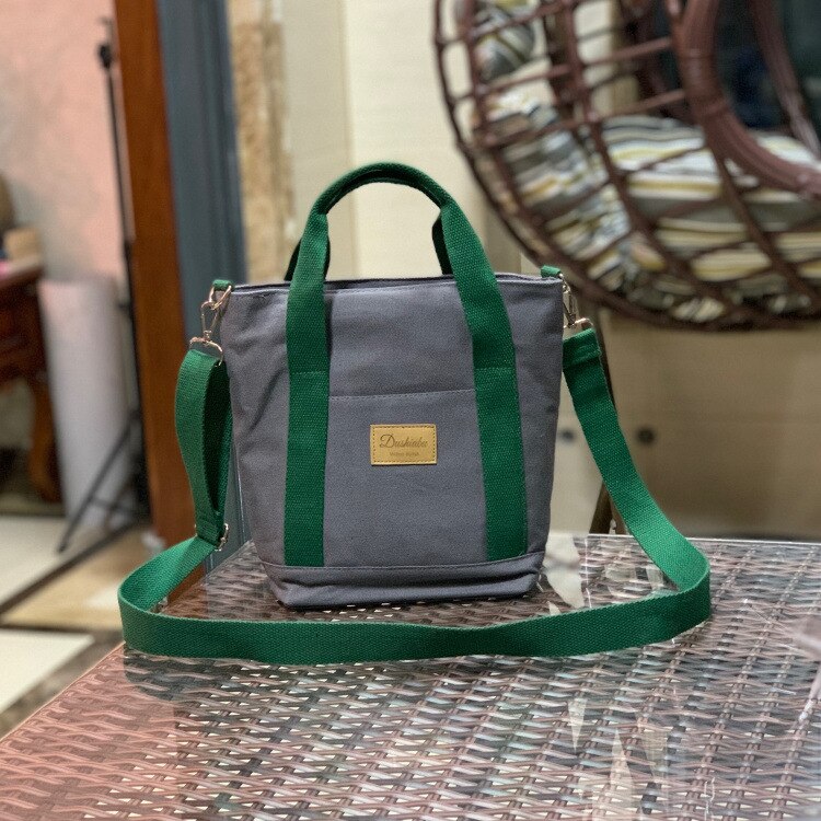 Women Zipper Multi Pocket Lunch Bag Picnic Office Worker Portable Wide Opening With Handle Thermal Insulation Tote Students: 8