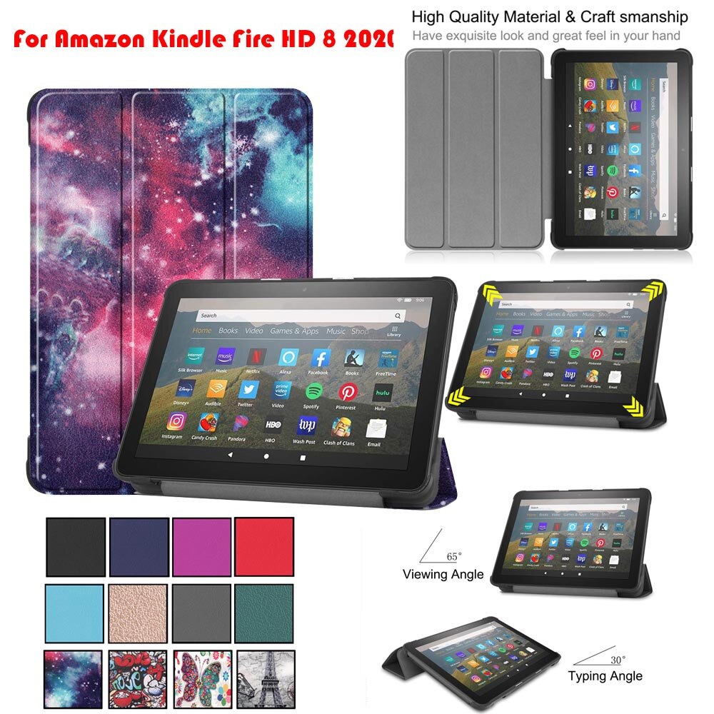 Caso para o novo kindle fire hd 8/hd 8 plus 10th gen 2020 ultra magro caso suporte capa para o novo kindle fire hd 8 tablet caso #3