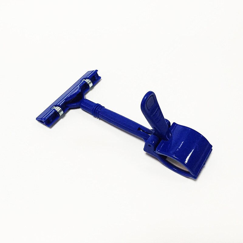 5pcs Double Head Adjustable Plastic Rotatable Sign Clips Merchandise Display POP Clip Label Tag Holder Stand: Blue 2