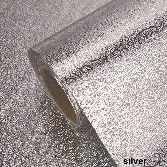 40 x 100cm keukenkast muursticker anti-olie waterdichte aluminiumfolie sticker meubelbescherming vinyl pvc muurstickers: 4