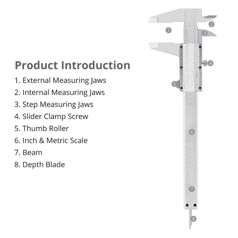 Neoteck Stainless Steel Feeler gauge Vernier Calip... Grandado