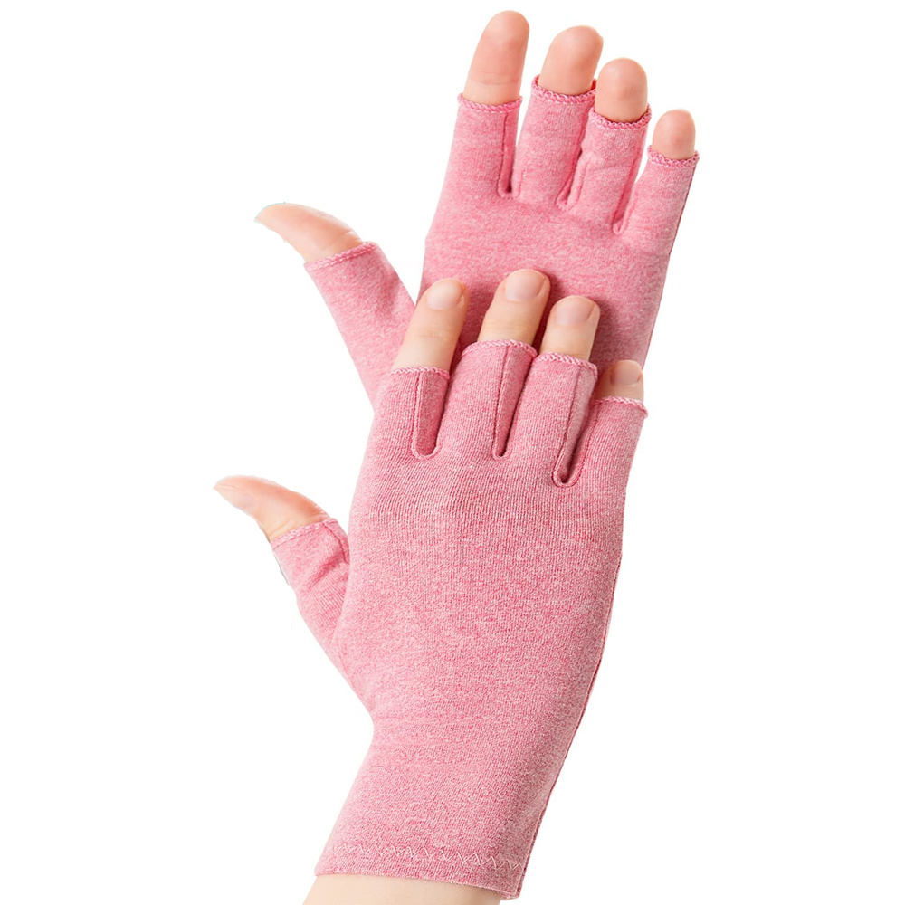 1 paire de gants de Compression pour l'arthrite, pour soulager l'arthrite rhumatoïde, le canal carpien, les douleurs articulaires, gant ouvert sans doigts, soutien du poignet: S / YELLOW