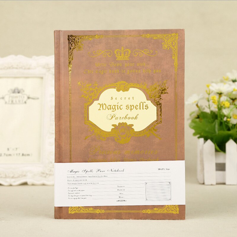 European thick retro magic book notebook stationery A5 thickened notebook diary book classical: Red