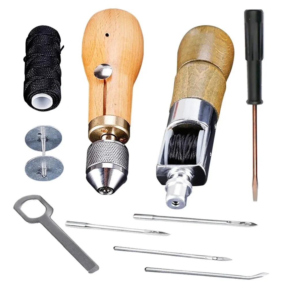 Kit de poinçon de couture du cuir, bricolage, fil ciré, outils de couture à la main, artisanat du cuir, bandes de ceinture de couture, cordonnier, outils de réparation de toile