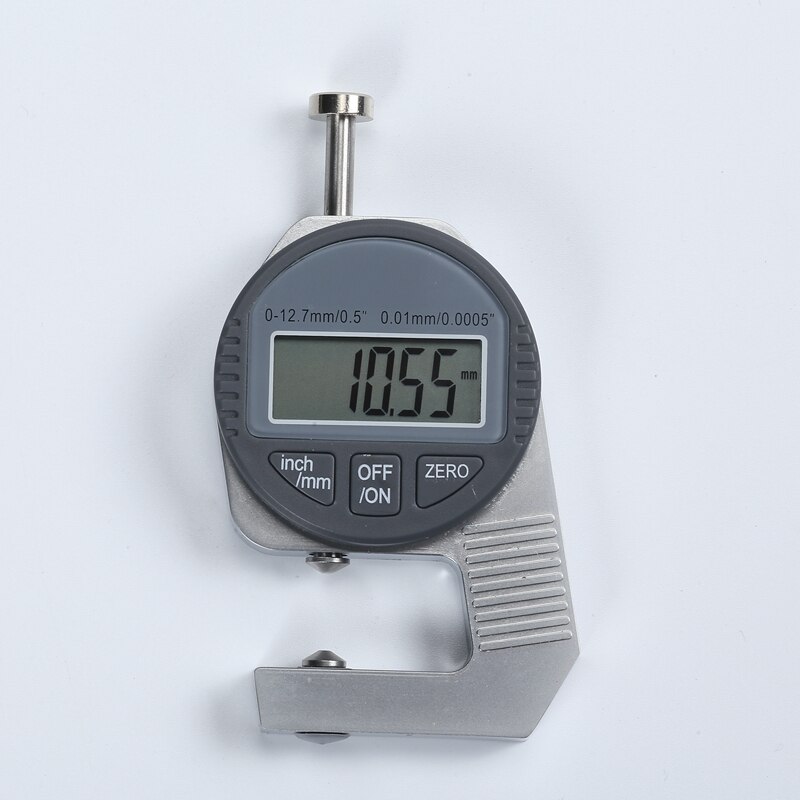 0.01mm digital tykkelsesmåler stor lcd lomme 0.0005 " 10mm digital urskive indikator tykkelsesmåler svamp stålplade læder