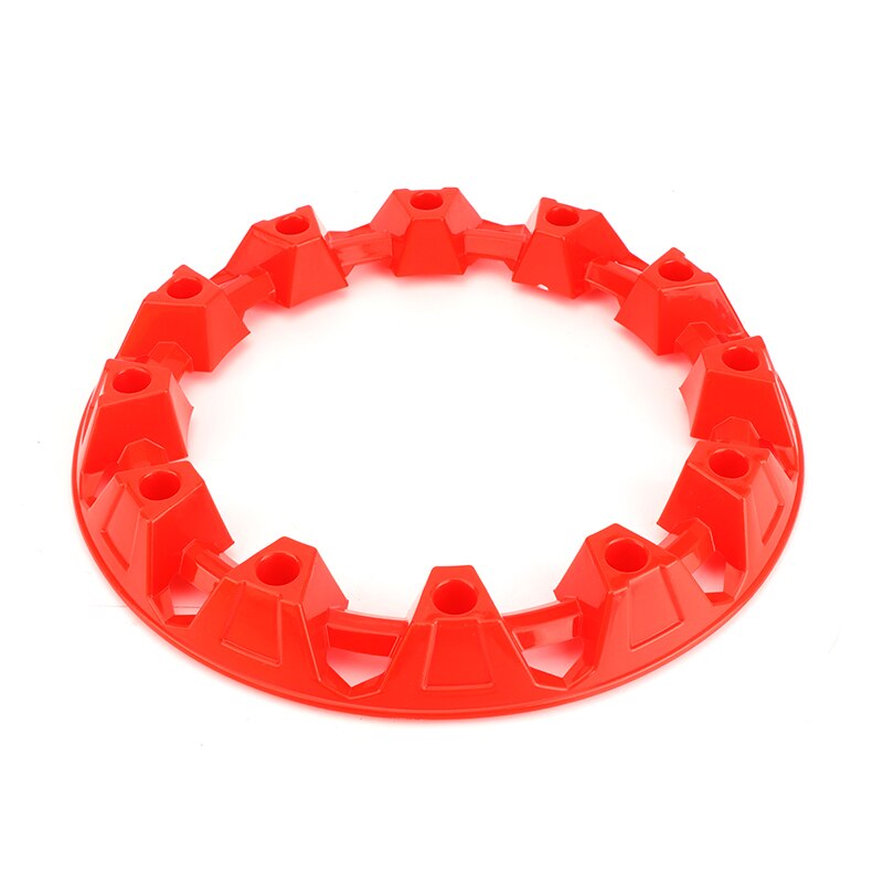 2Pcs 7-inch ATV Wheel Trim Hub Protection Decor Rim Cap Universal Vehicle All Terrain wheel Plastic Cover fit to 7 inch tires: red