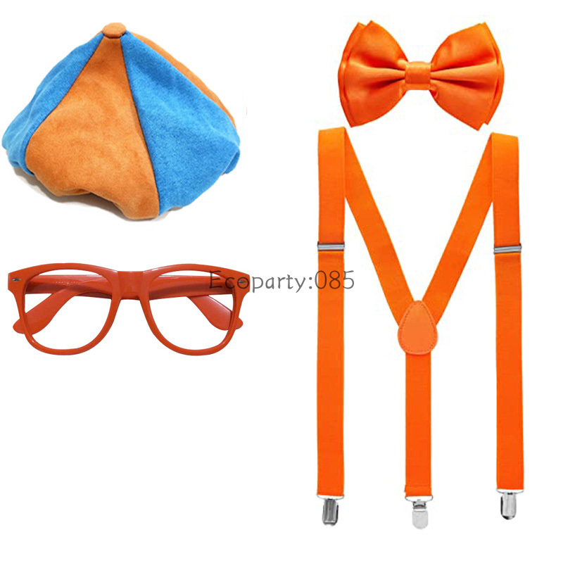 Disfraz de ingeniero de tren infantil, accesorios de juego de rol, vestido perfecto, tiempo de juego, pajarita naranja icónica, sombreros con tirantes, novedad de 2024