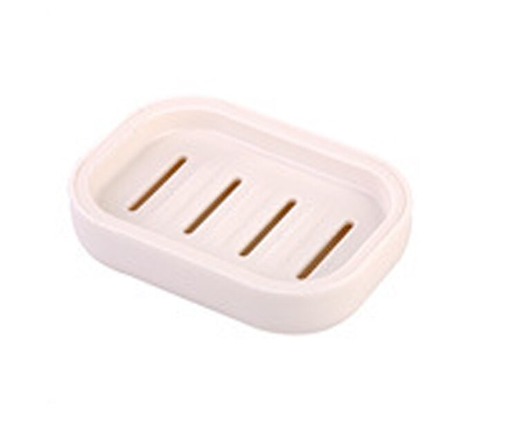 Soap Dishes Bathroom Dish Plate Case Home Shower Travel Hiking Holder Container Soap Box Plastic Soap Box Dispenser Soap Rack: Ivory