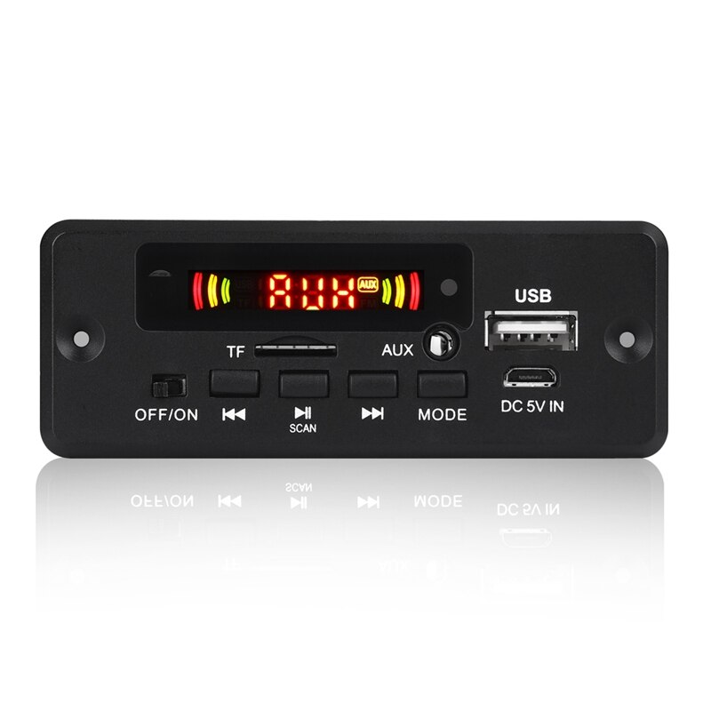 2 x 3w forstærker  mp3 dekoderbræt 12v bluetooth 5.0 30w bil fm-radiomodul understøtter tf usb aux