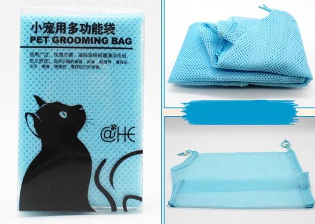 Multifunctionele verzorgingstas voor katten, nageltas voor katten, badtassen voor katten, accessoires voor katten, producten voor huisdieren, schoonmaakproducten voor katten: Blauw