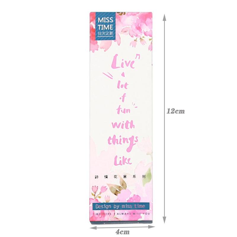 30pcs/set Beautiful Flowers Bookmarks Book Separation Fresh Page Bookmark Office Literary Supplies Small Bookmarks School D5Z3