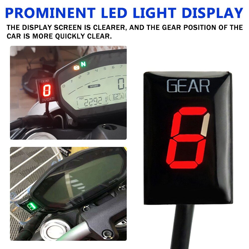 For Ducati Superbike 848 1098 1198 Supersport 937 937S Streetfighter Motorcycle Gear Indicator Gear Display Digital Gear Meter
