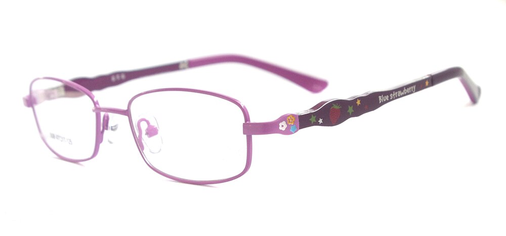 Farverige drenge- og pigebriller til børn til brillestel: Mat lilla