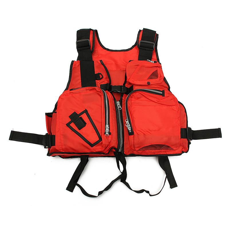 Velero de nailon para adultos, ayuda para nadar, pescar, remo, Kayak, chaleco salvavidas, ropa de seguridad, directa: Rojo