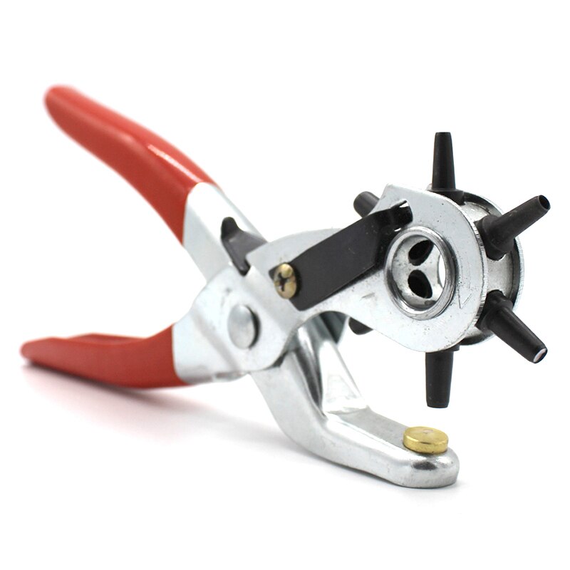Plastic handle punching pliers DIY making leather belt punching Multifunctional manual round hole punching tool