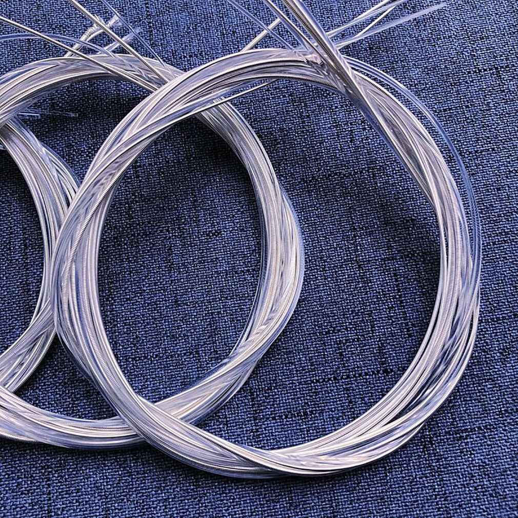 Klassiska gitarrsträngar 6 st/set klara nylonsträngar silverpläterade kopparmusikinstrumenttillbehör