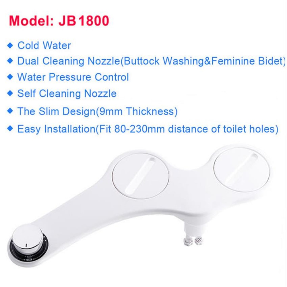 Bidet Attachment Non Electric Toilet Seat Bidet Self Cleaning and Cold Water Mixed Bidet Sprayer
