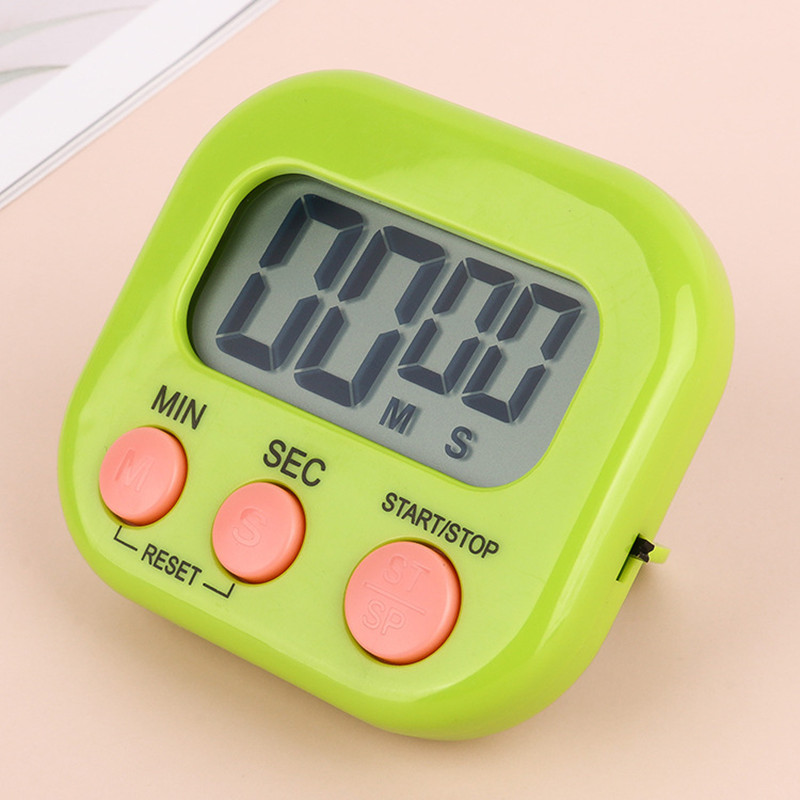 LED Counter Display Alarm Clock Manual Electronic Countdown Sports Magnetic Digital Timer Kitchen Cooking Shower Study Stopwatch: D