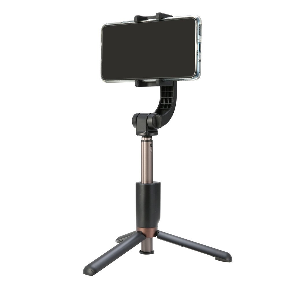 3in1 Anti-Shake Single Axis Handheld Gimbal Stabilizer Smart Bracket Seflie Stick Tripod For Smart Phone Shooting Vlog/Photo: Black