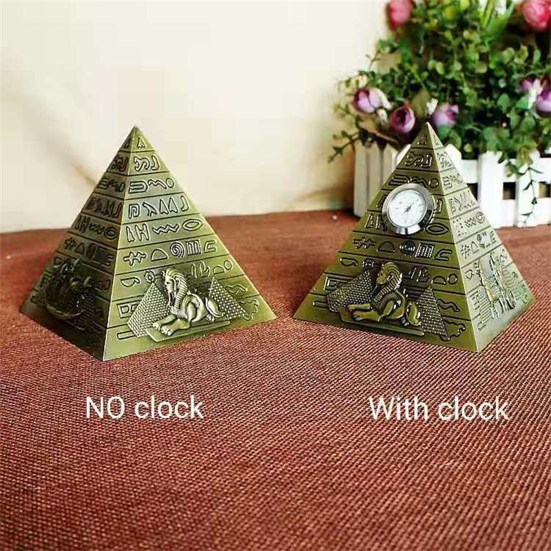 Egyptische piramide model legering ornamenten populaire woonaccessoires kantoor woonkamer decoratie miniatuur beeldje