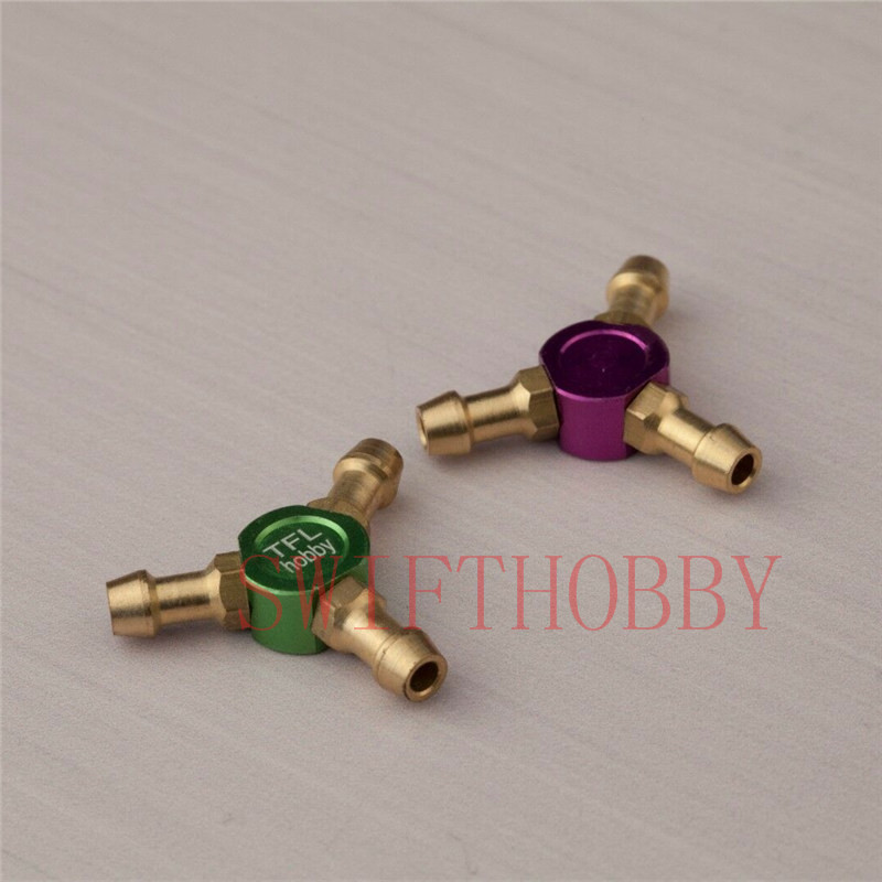 Aluminum 3 Way Water Outlet Splitter Water Nipples 1pc 4mm For RC Boat Accessory