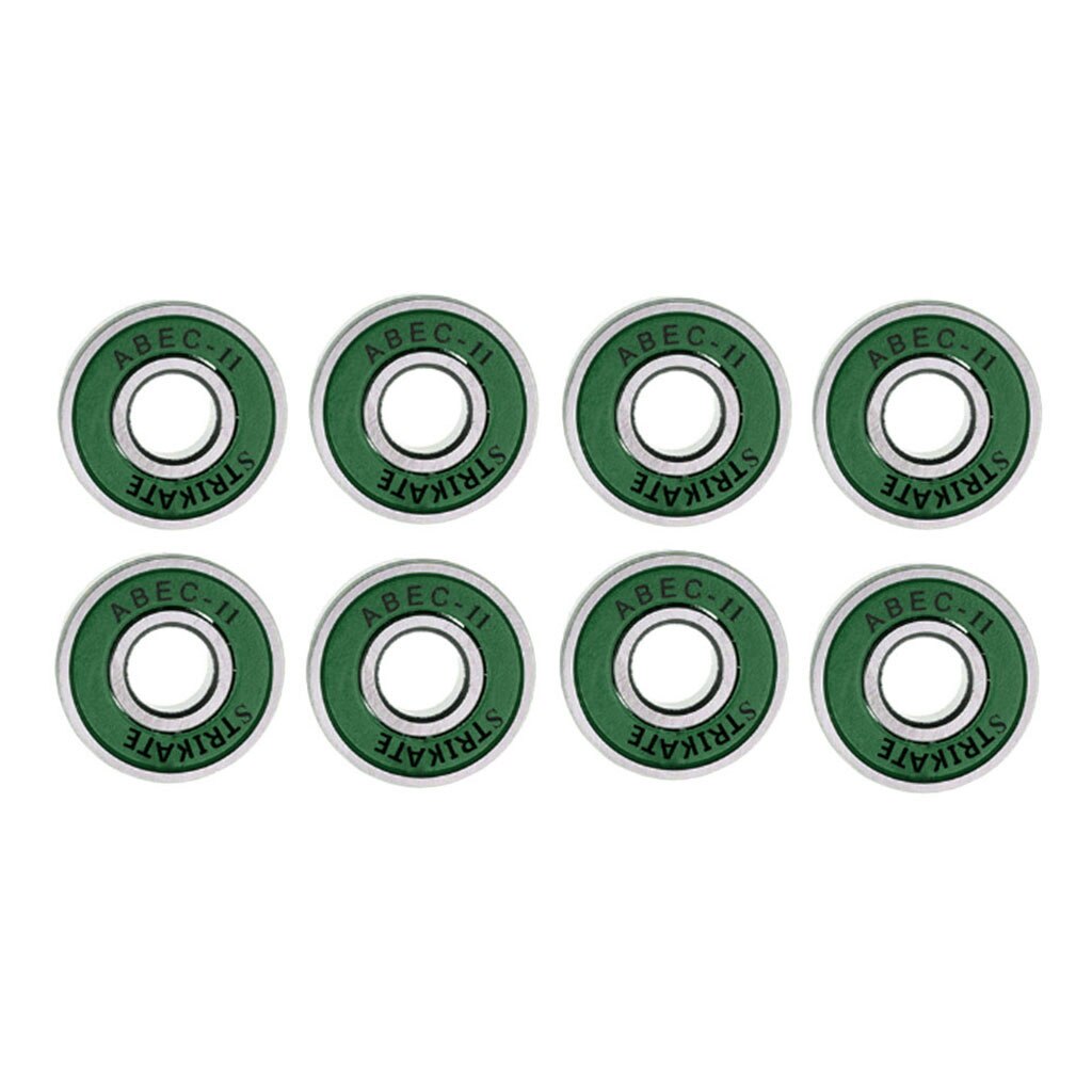 8 stk abec 11 skate lejer 608rs højtydende rulleskøjte kuglelejer vandtæt støvtæt snavsbestandigt skateboard leje: Grøn