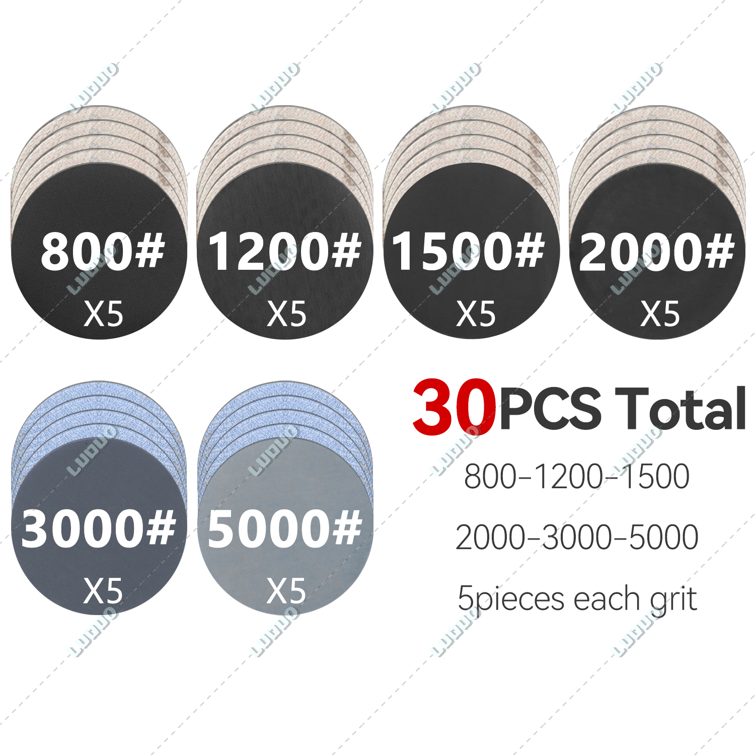 Foglio di levigatura rotondo a umido Carta vetrata per lucidatura a secco per dettagli auto Accessori per smerigliatrice per ripristino fari Carta per dischi abrasivi: giallo