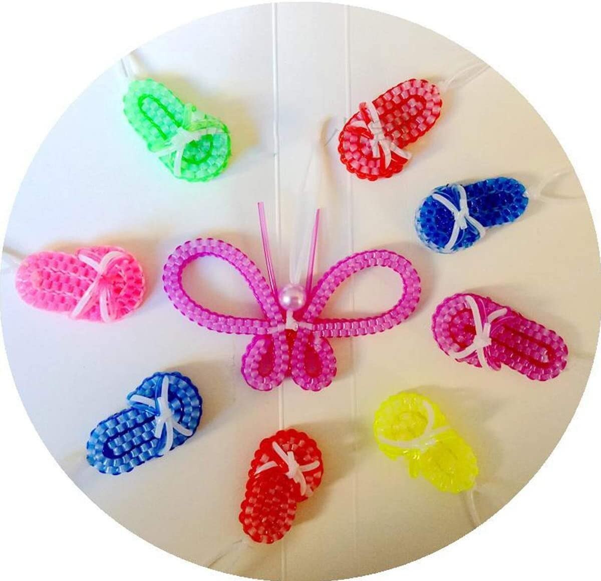 98pcs Colorful Braided Rope PVC Braided Wire Plastic DIY Braided Rope DIY Braided String PVC Plastic DIY Braided Rope