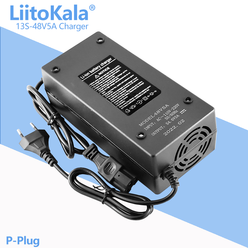 LiitoKala 48V 36V 13S 10S 2A 3A 5A Lithium-Ionen-Akku-Ladegerät Universal 42V 54,6V 5A AC DC Netzteiladapter: Anderes